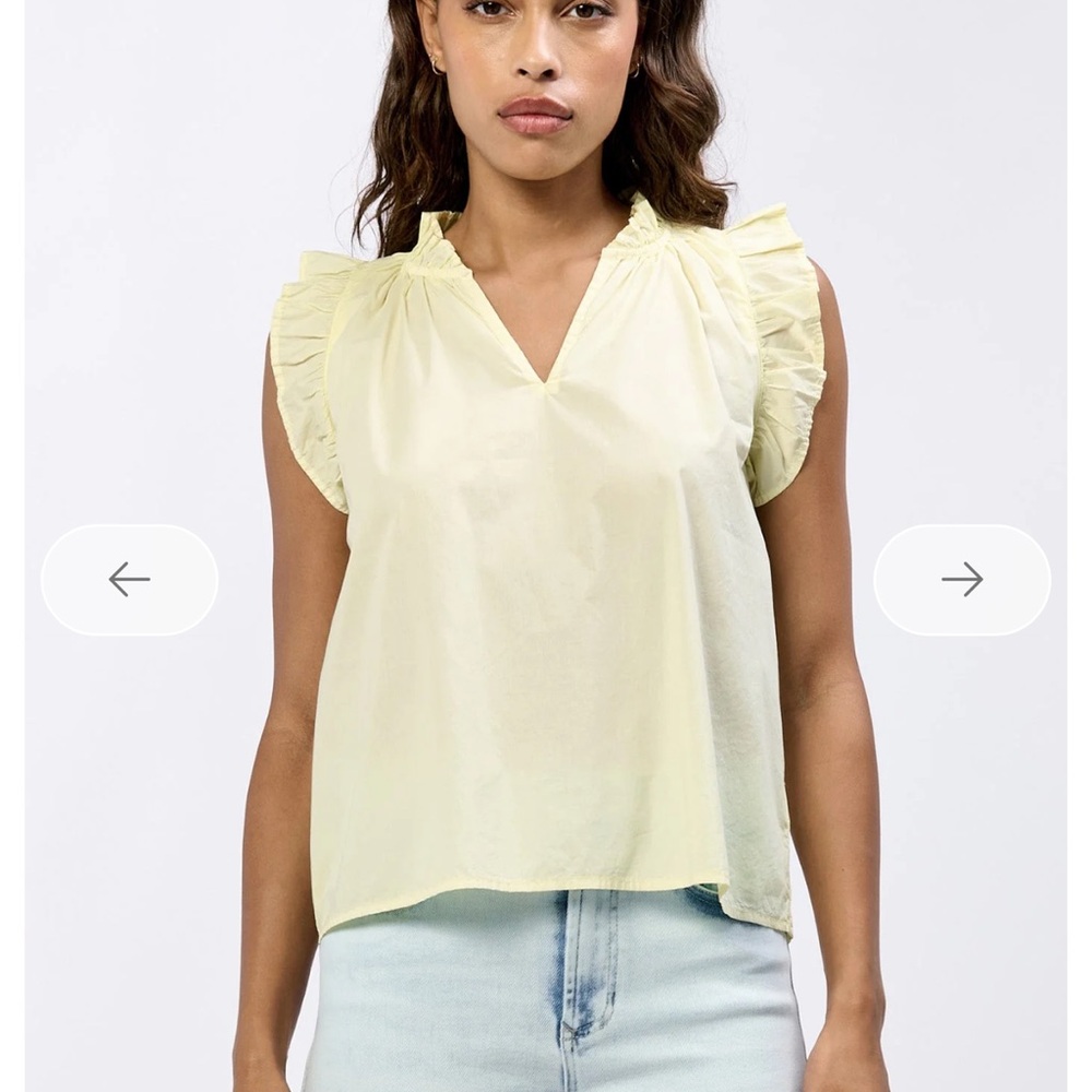 Yellow Ruffled Women's Top